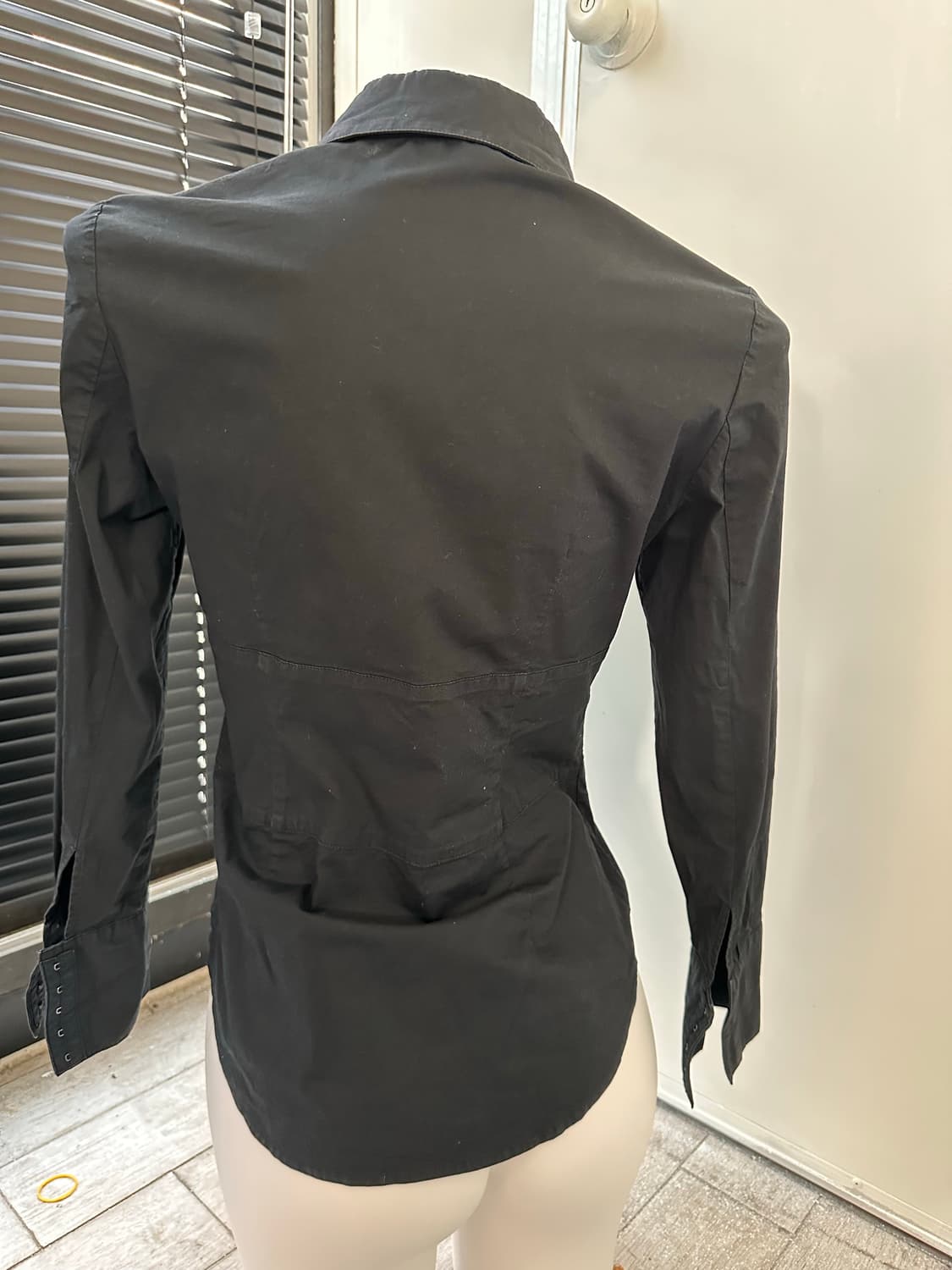 corset slim fit black shirt 상품이미지6