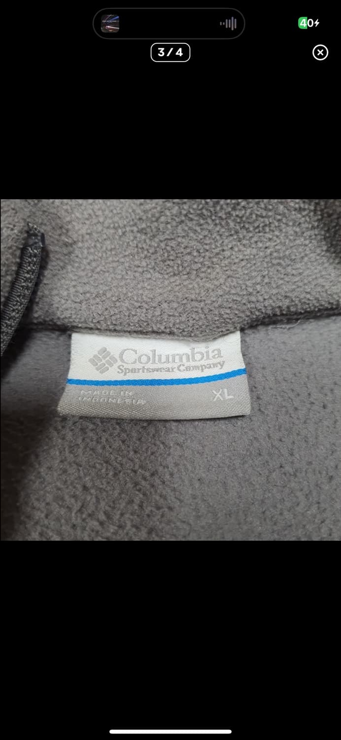  (바배) 컬럼비아 그레이 플리스 집업 상품이미지3