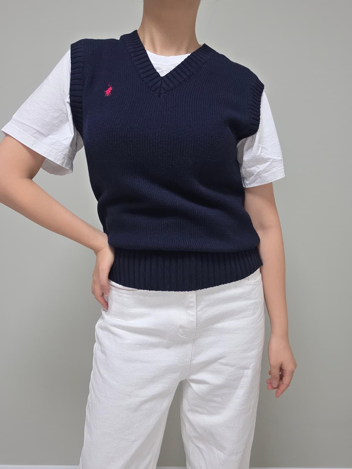 [Polo Ralph Lauren /네이비 니트 베스트] 상품이미지4