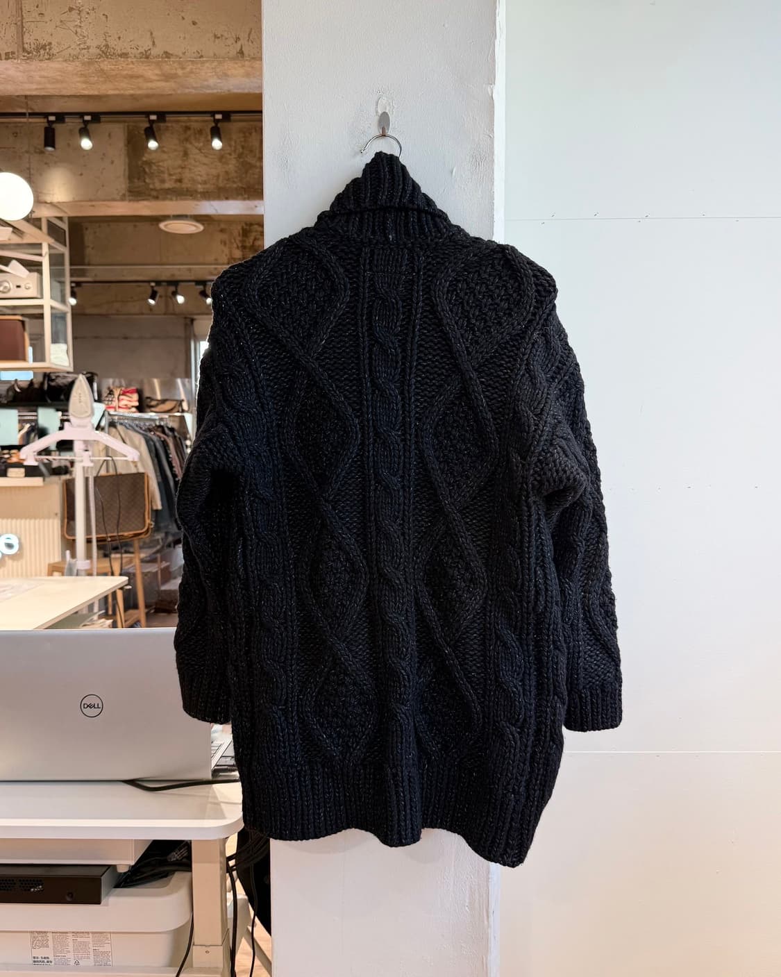 mm6 블랙 울 숄카라 가디건  상품이미지7