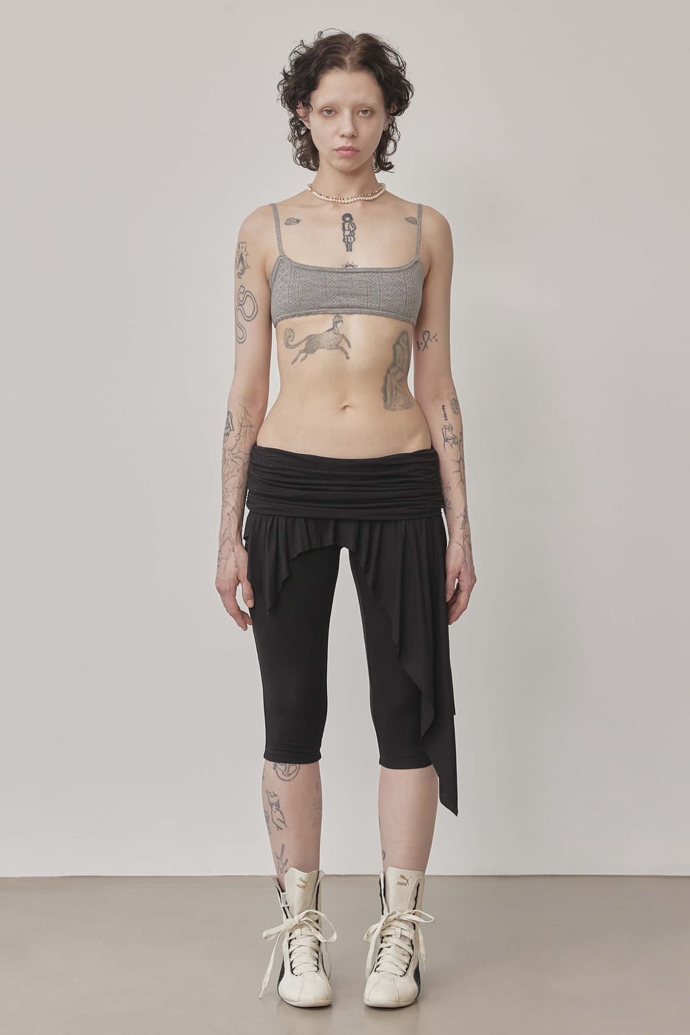스컬프터 Asymmetric Skirt Leggings Black 상품이미지2