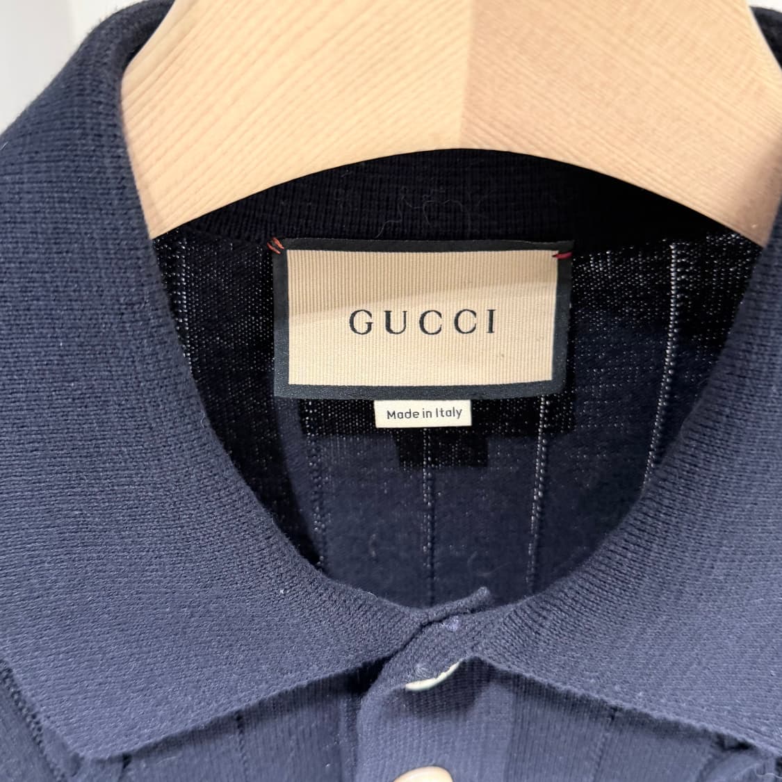 (S/L) / 구찌 GG 패턴 코튼 반팔 카라 니트 상품이미지4