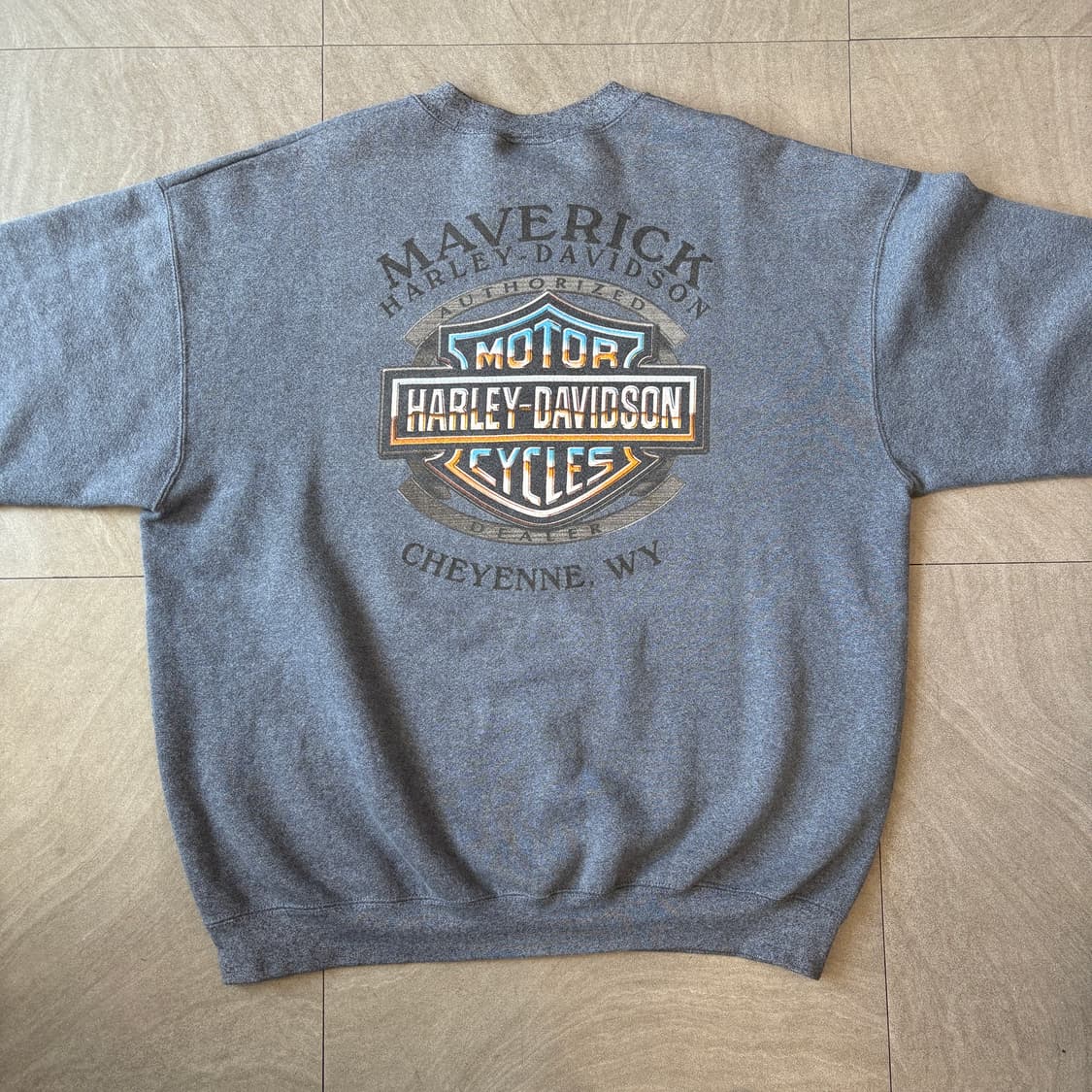 100주년 미국 생산 할리 데이비슨 블루 스웻셔츠 상품이미지10