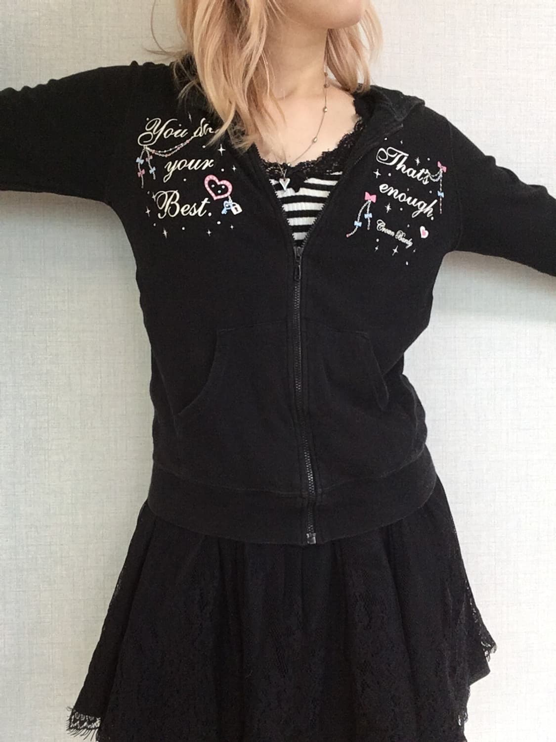jpn vintage highteen cubic black hoodzip 상품이미지6