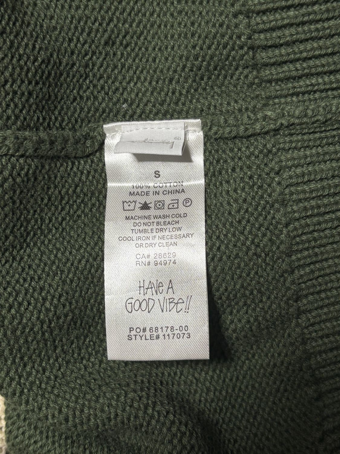 스투시 컬리 S 스웨터 그린 상품이미지6