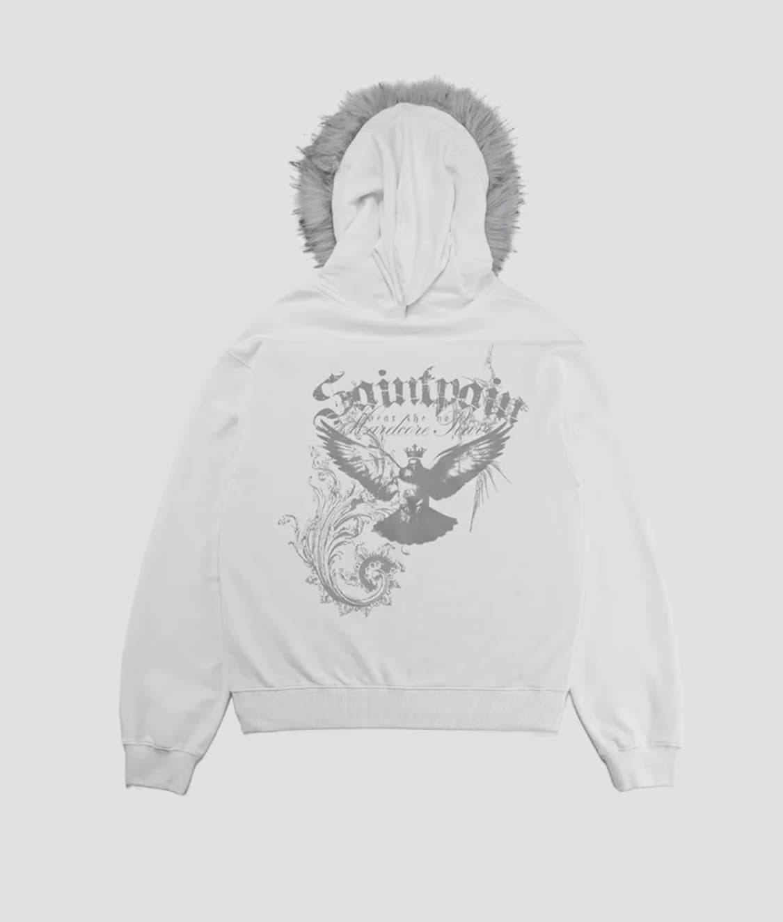 세인트페인 퍼 후드집업 (미착용) 상품이미지2