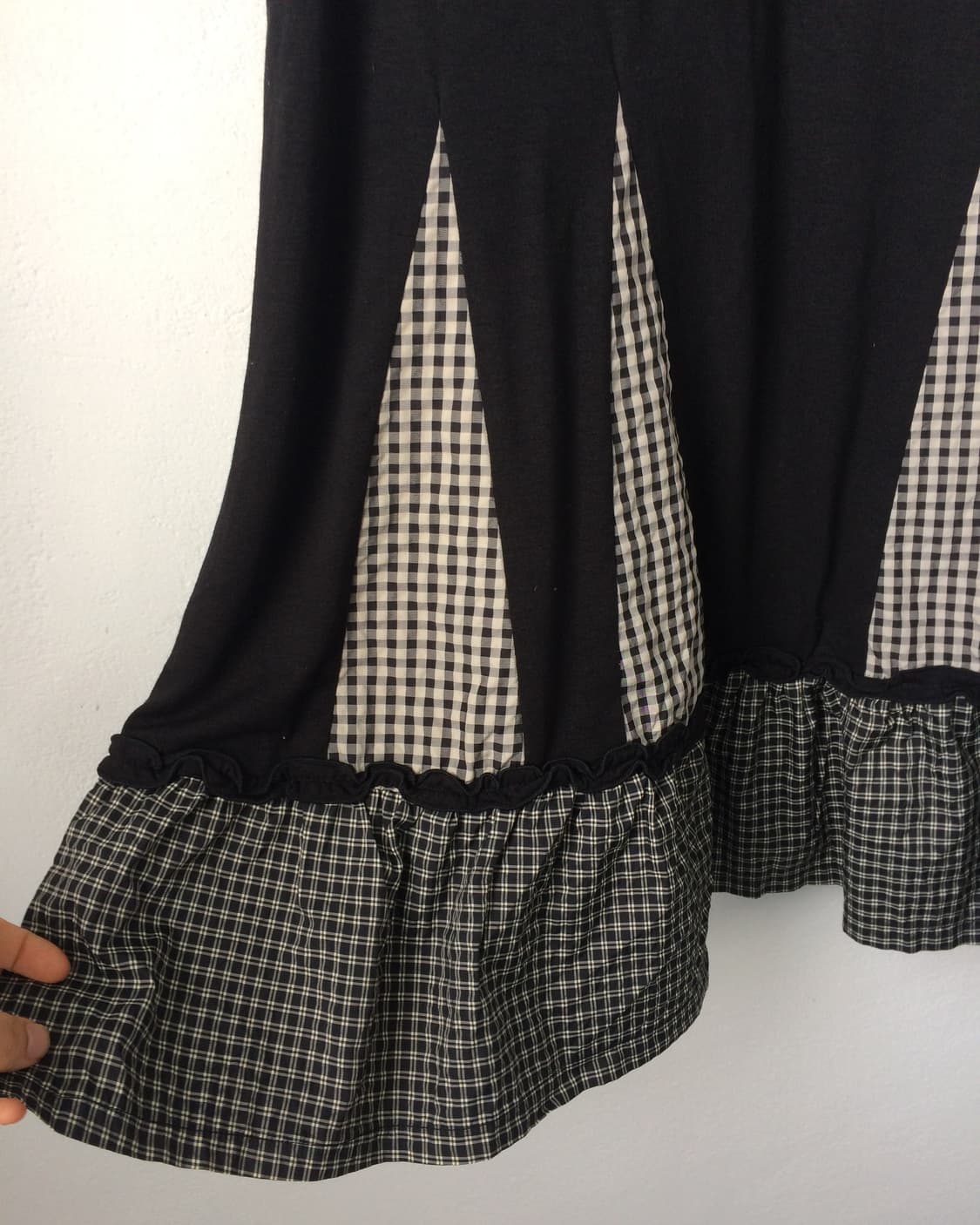 Check pattern mixed sleeveless onepiece 상품이미지5
