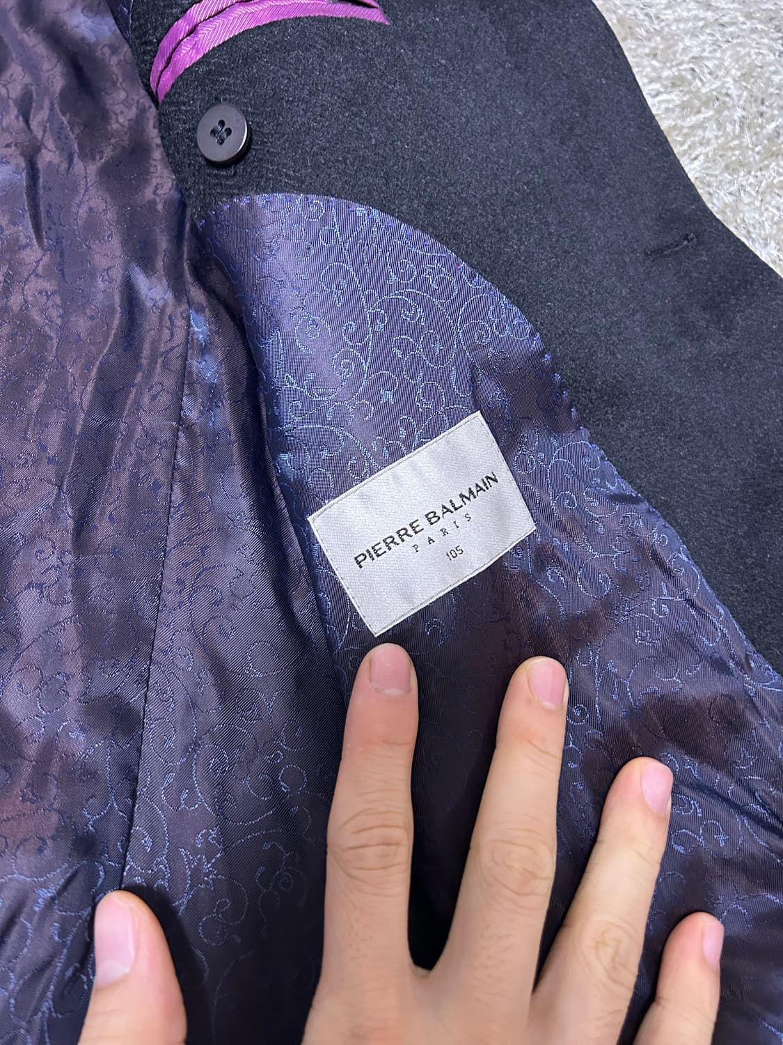 피에르발망 캐시미어100프로 코트 사이즈 105~110  상품이미지4