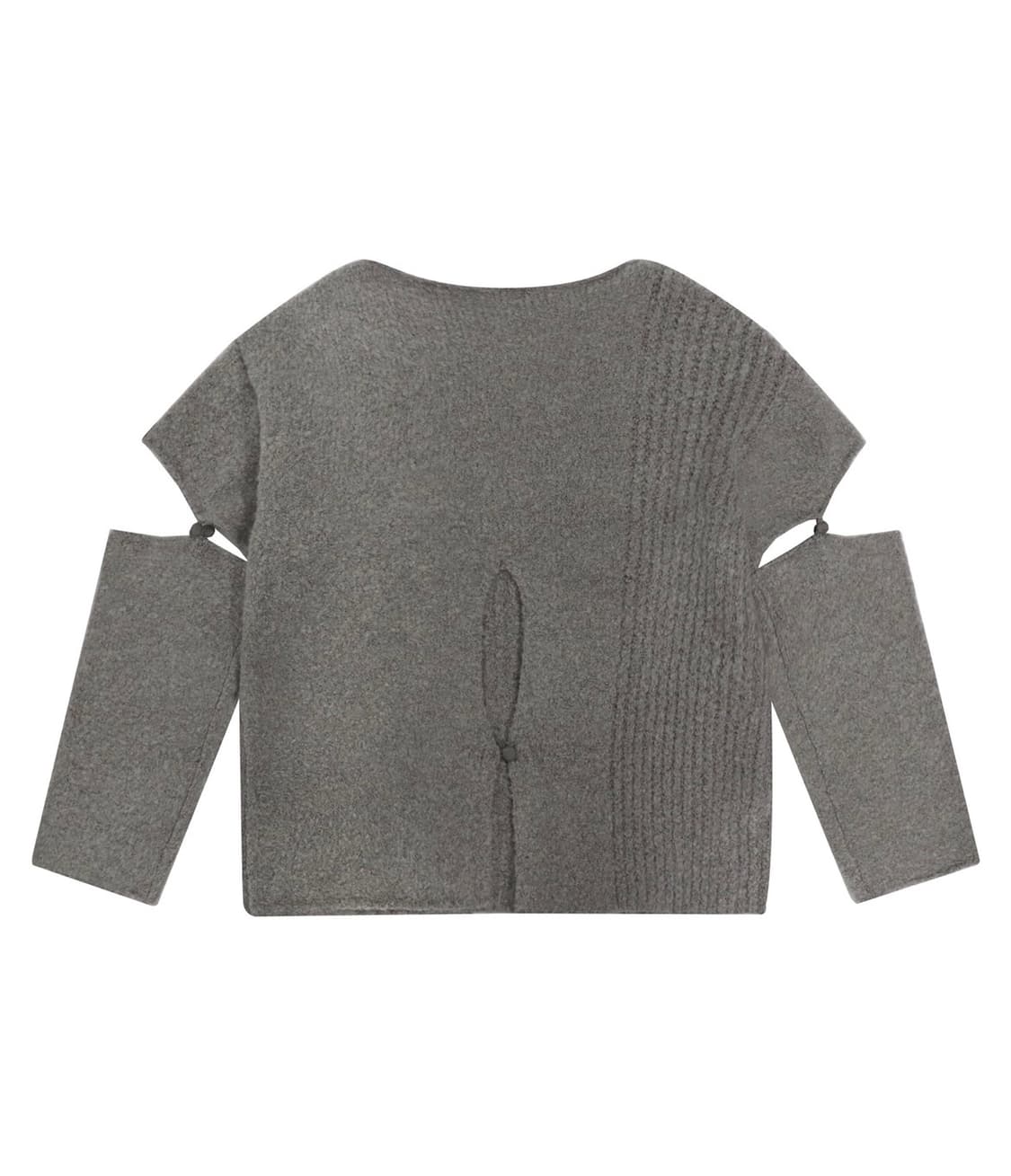 트리밍버드 sleeve slit boat neck knit 니트 그레이 상품이미지2