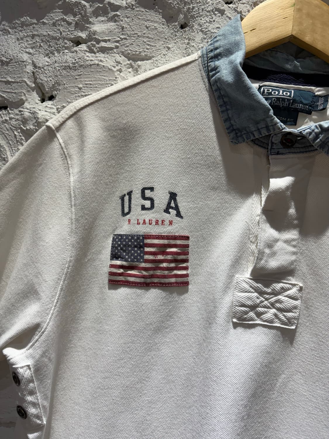 폴로 빅포니 성조기USA 카라 반팔 티셔츠 상품이미지3