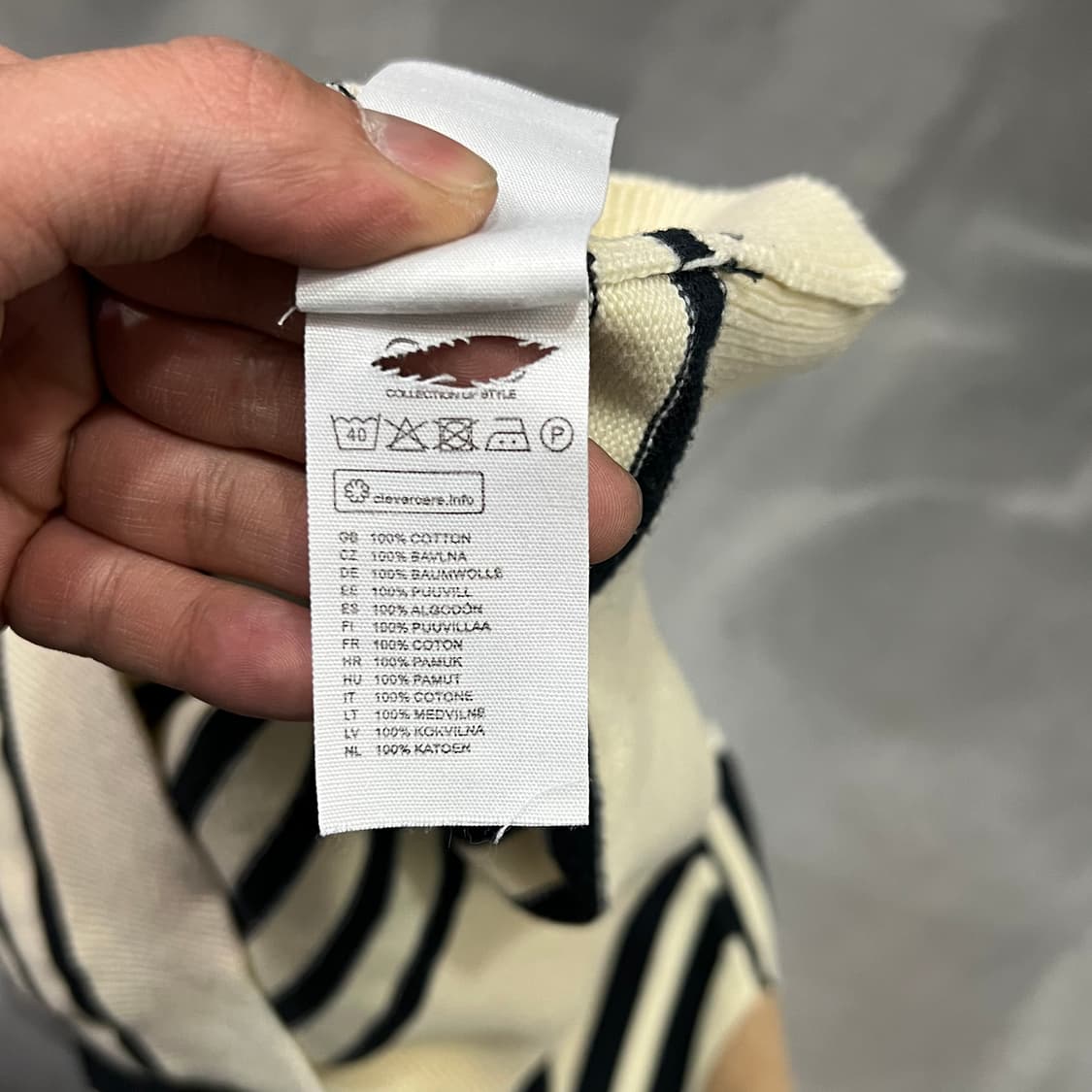  코스 스트라이프 하프 니트 y15829 상품이미지7