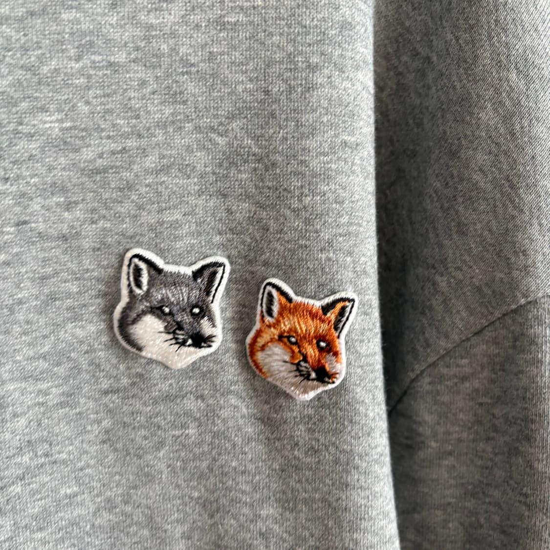 메종키츠네 더블 폭스 그레이 후드티 M 상품이미지5