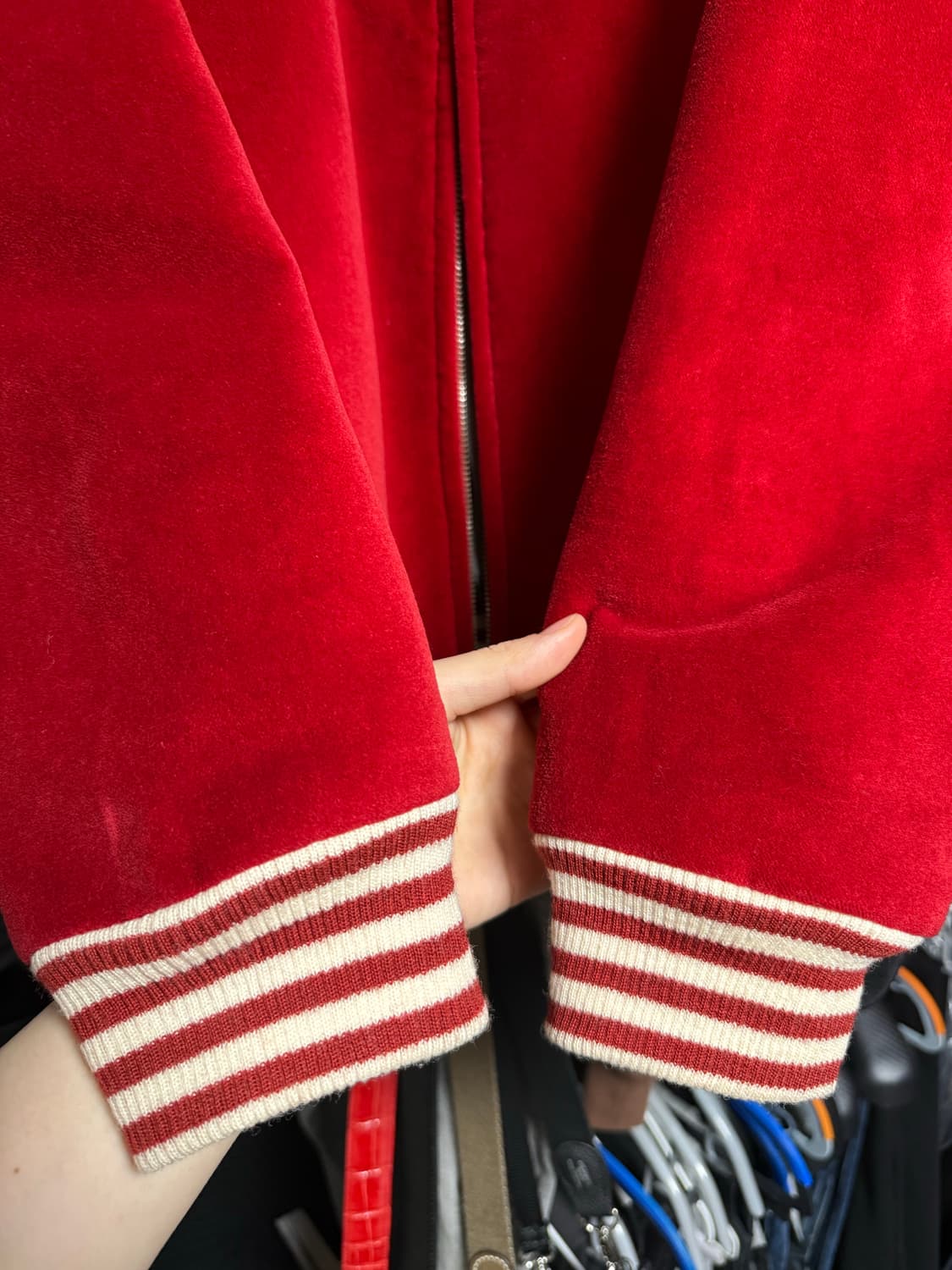 [L] BODE 보디 수베니어 윈햄 스웨이드 블루종 자켓 상품이미지8