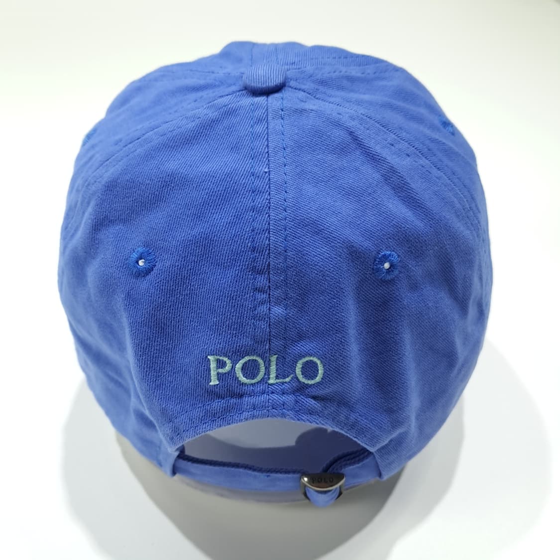 CL620 폴로 코튼 포니자수 로열블루 볼캡 모자 상품이미지5