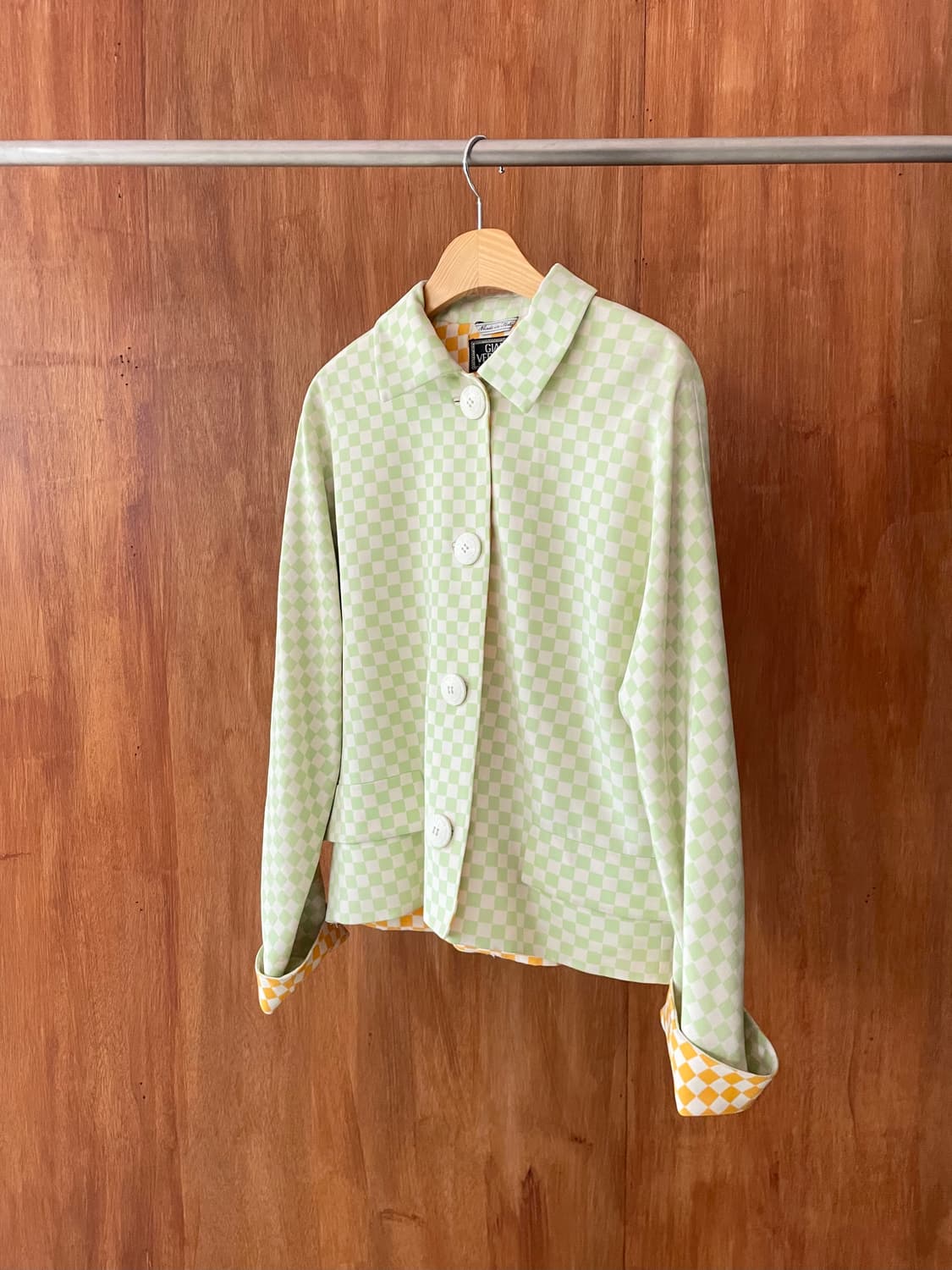 VERSACE checker board jacket 상품이미지3