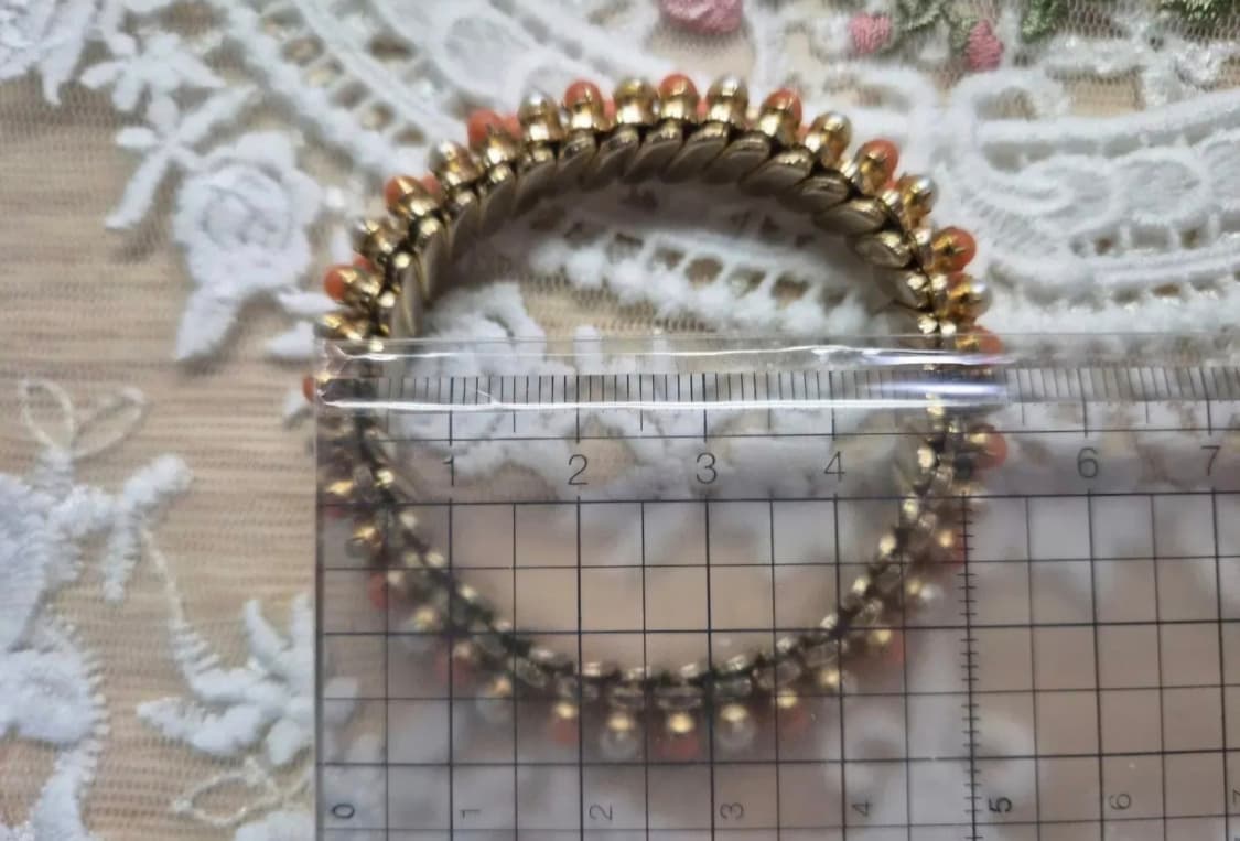 vintage )1960s 스트레치모조산호팔찌 상품이미지4