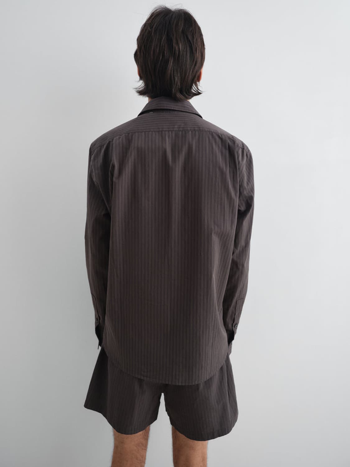 [M,L,XL]기마구아스 Suli 스트라이프 셔츠/그레이 상품이미지3