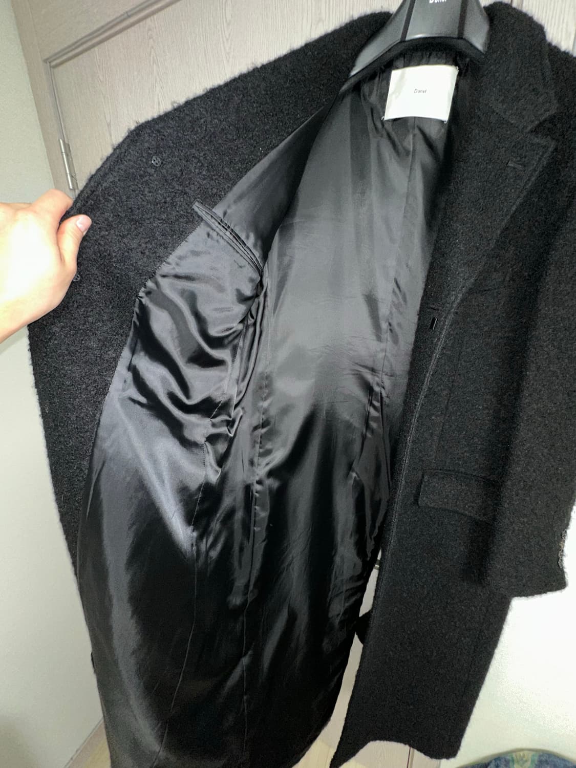 던스트 부클코트 블랙 L사이즈 상품이미지4