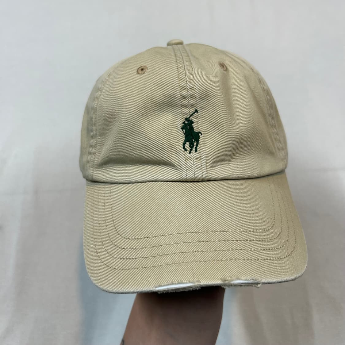 폴로 랄프로렌 베이지 볼캡 모자 가죽스트랩 정품 상품이미지2