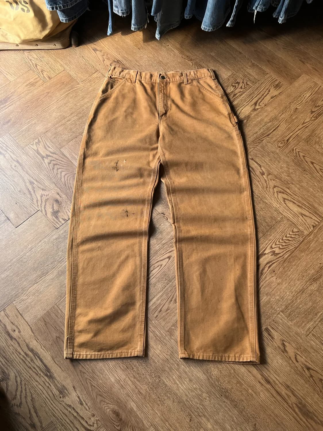 [36]칼하트 USA 브라운 싱글니 페인팅 워크팬츠 상품이미지1