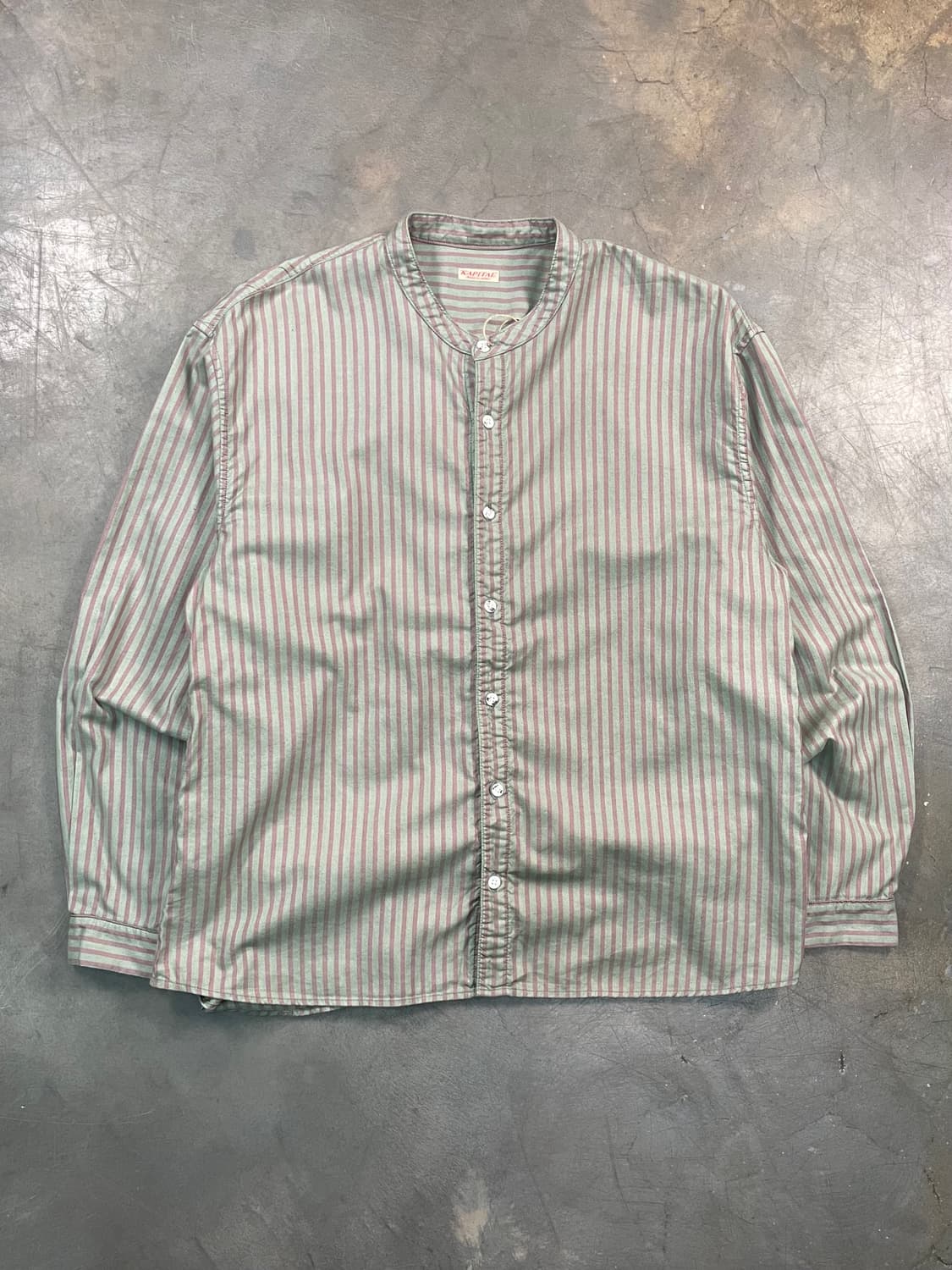 캐피탈 스트라이프 헨리넥 셔츠 상품이미지1