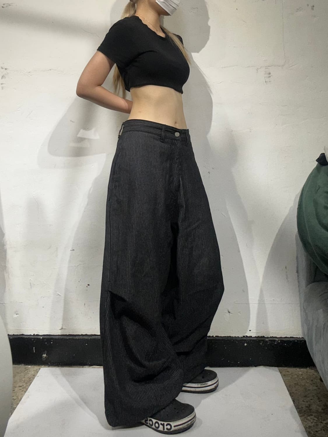 Vass 빈티지 흑청 와이드 히코리 와이드 힙합 데님 팬츠 M 상품이미지1