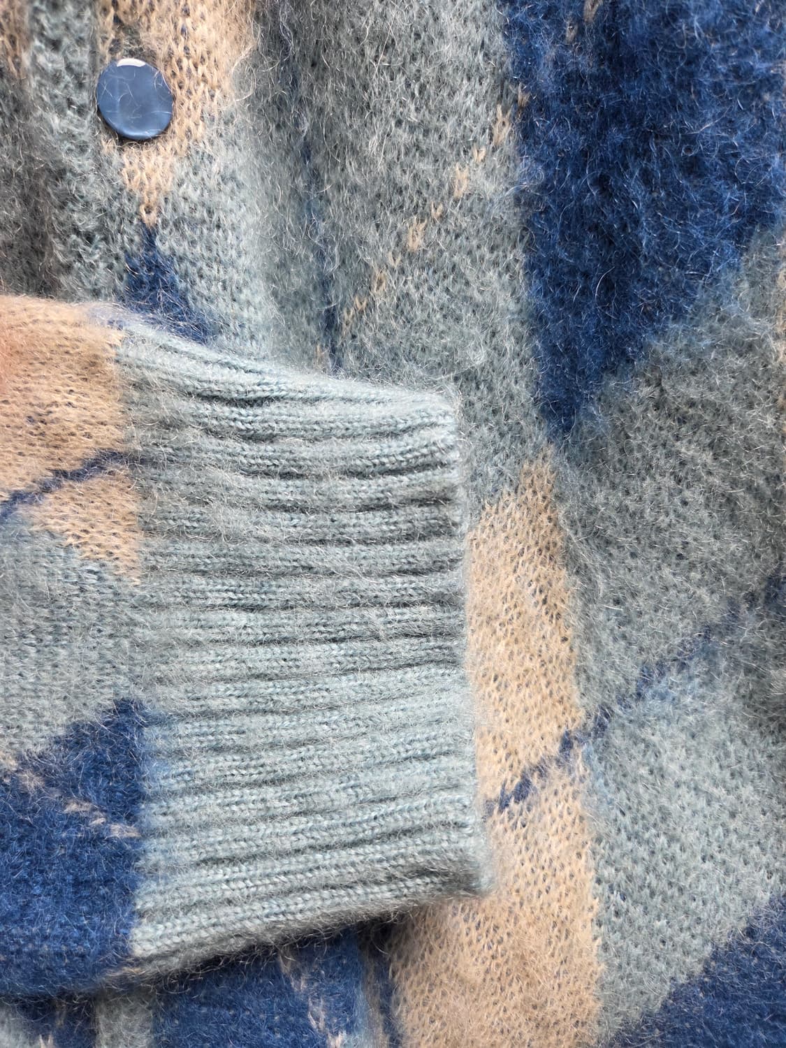 니들스 모헤어 가디건 아가일 블루 XL 새상품 상품이미지6