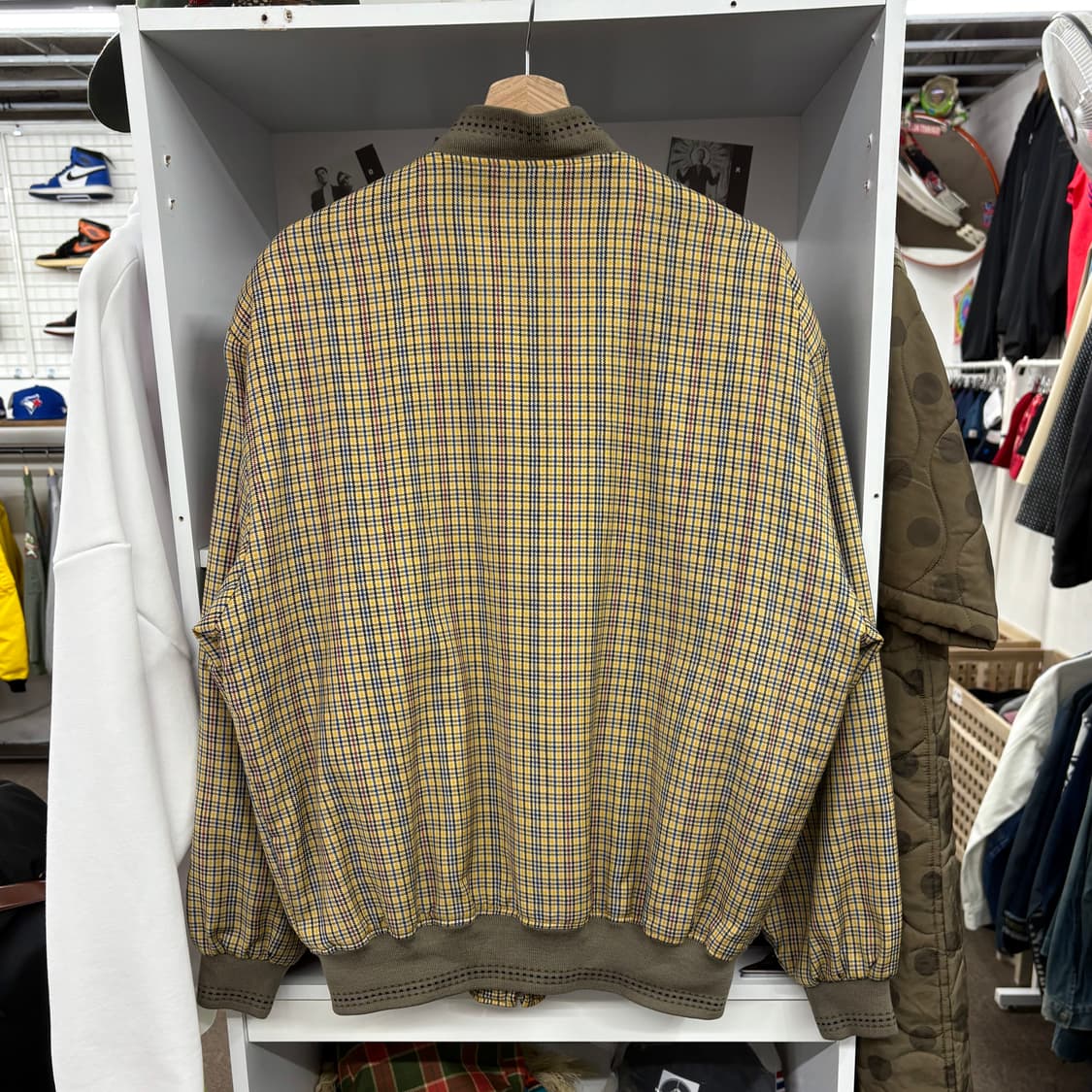 (XL) 빈티지 체크 블루종 자켓 상품이미지3