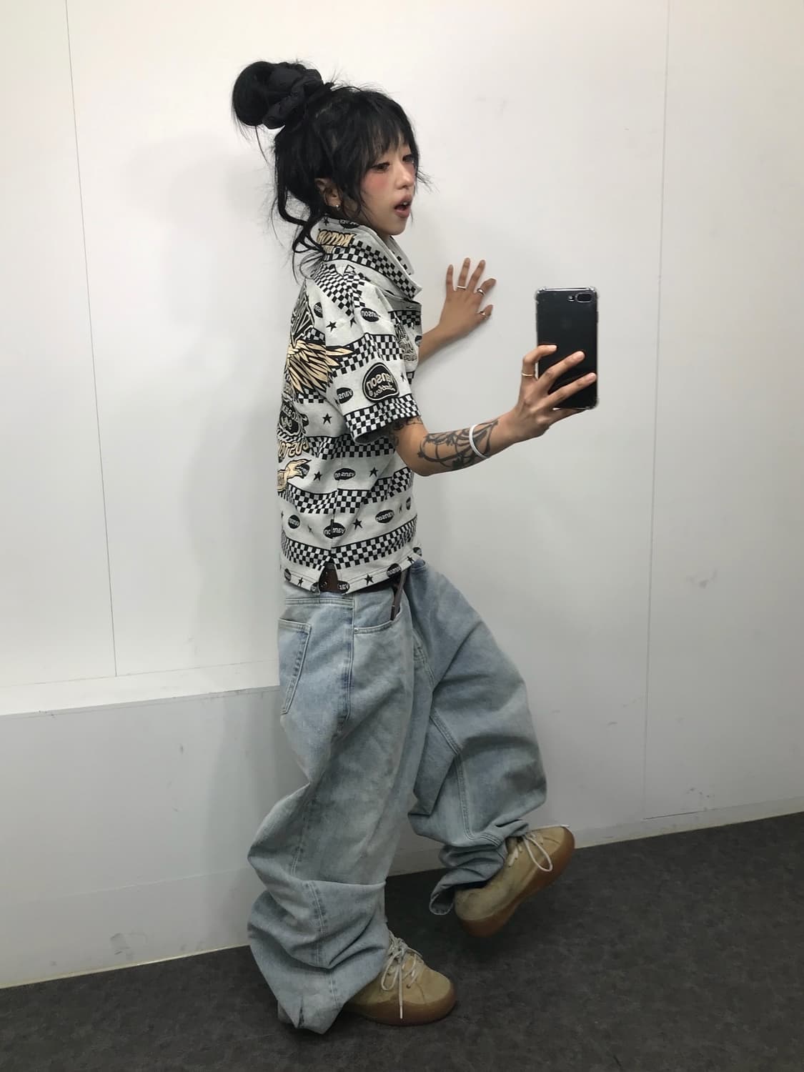 밴슨 자수 스트라이프 대대장 피케 니트 티셔츠  상품이미지7