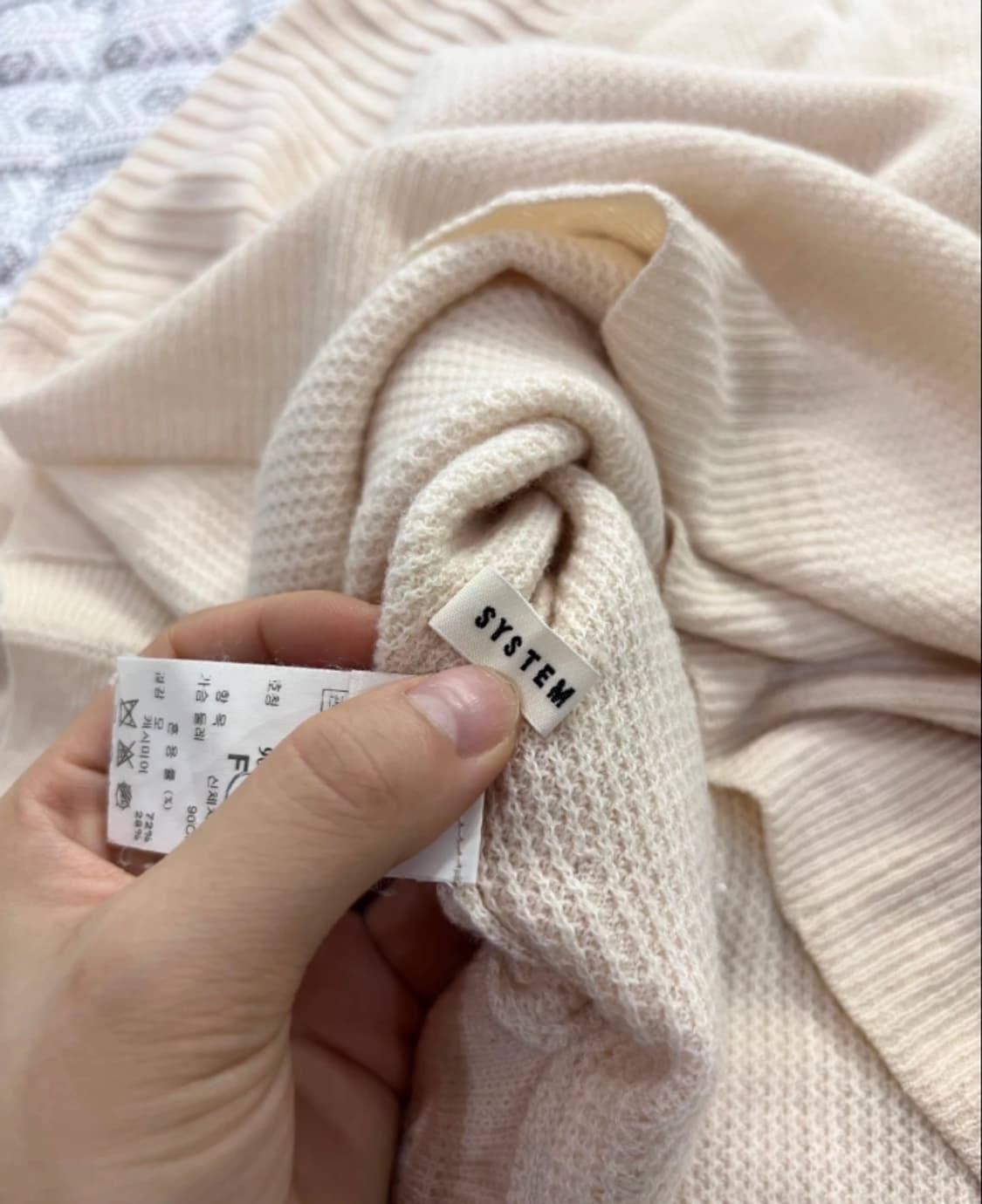 한섬 시스템 SYSTEM 캐시미어 골지 목폴라 니트 상품이미지4