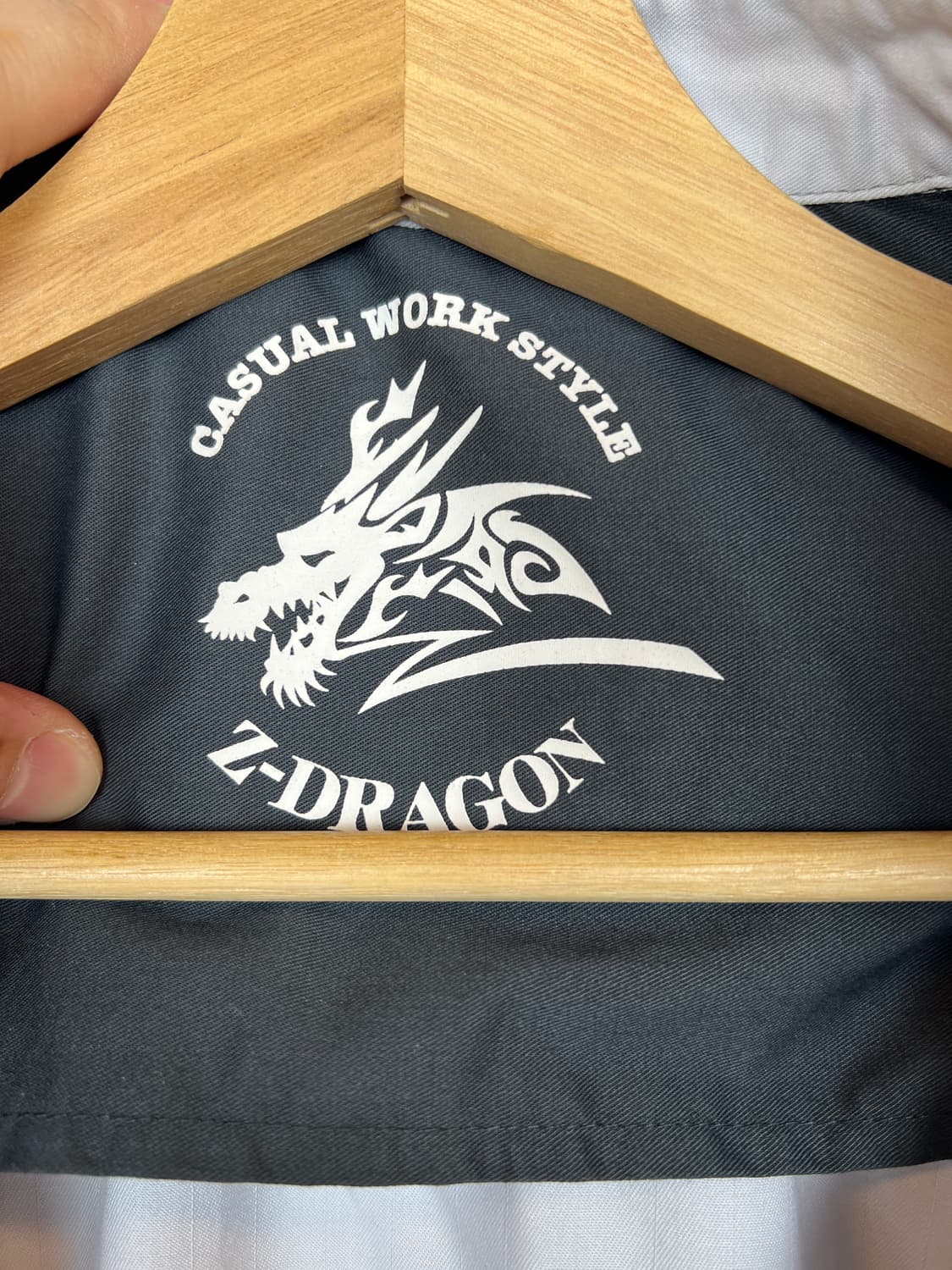 T207 JPN Z-DRAGON 회색 포켓디테일 셔츠 M 상품이미지3