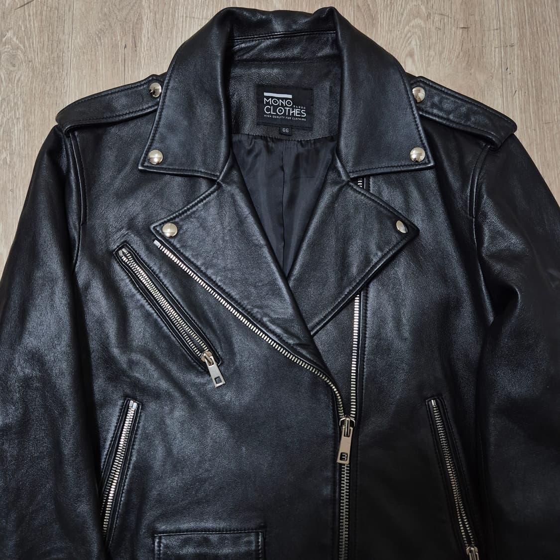MONO CLOTHES 모노클로즈 양가죽 라이더 가죽자켓 L(100) 상품이미지2