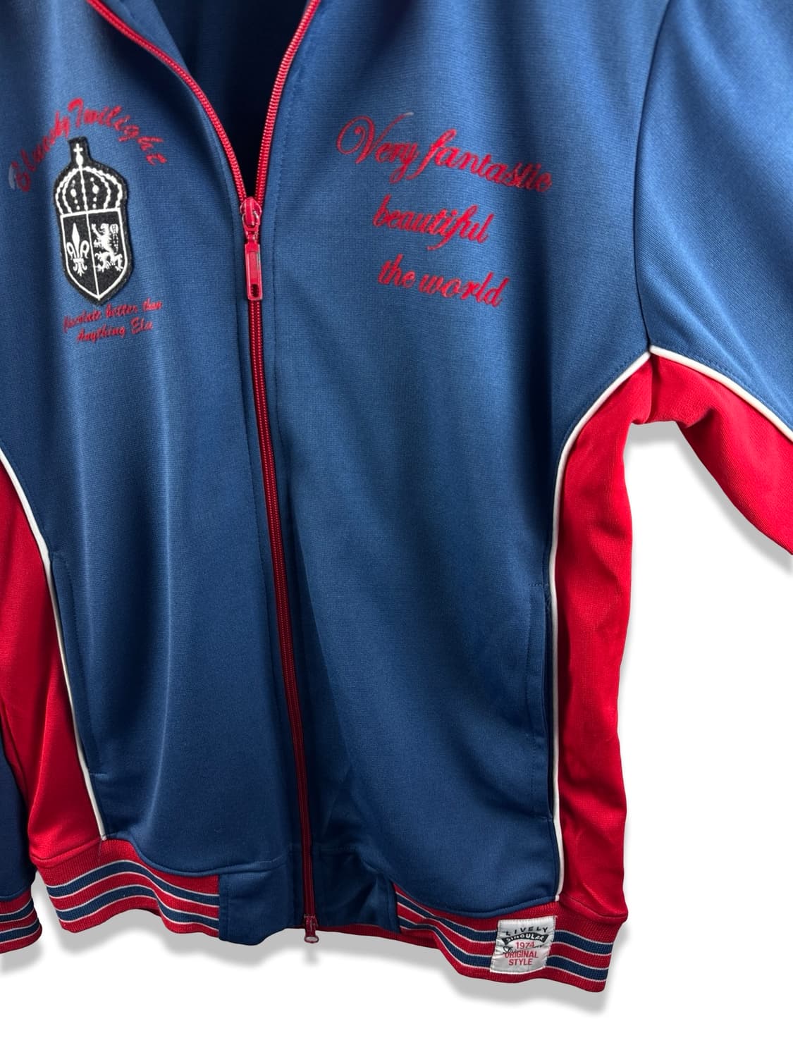 JPN Y2K 네이비 트랙탑져지2865 상품이미지5