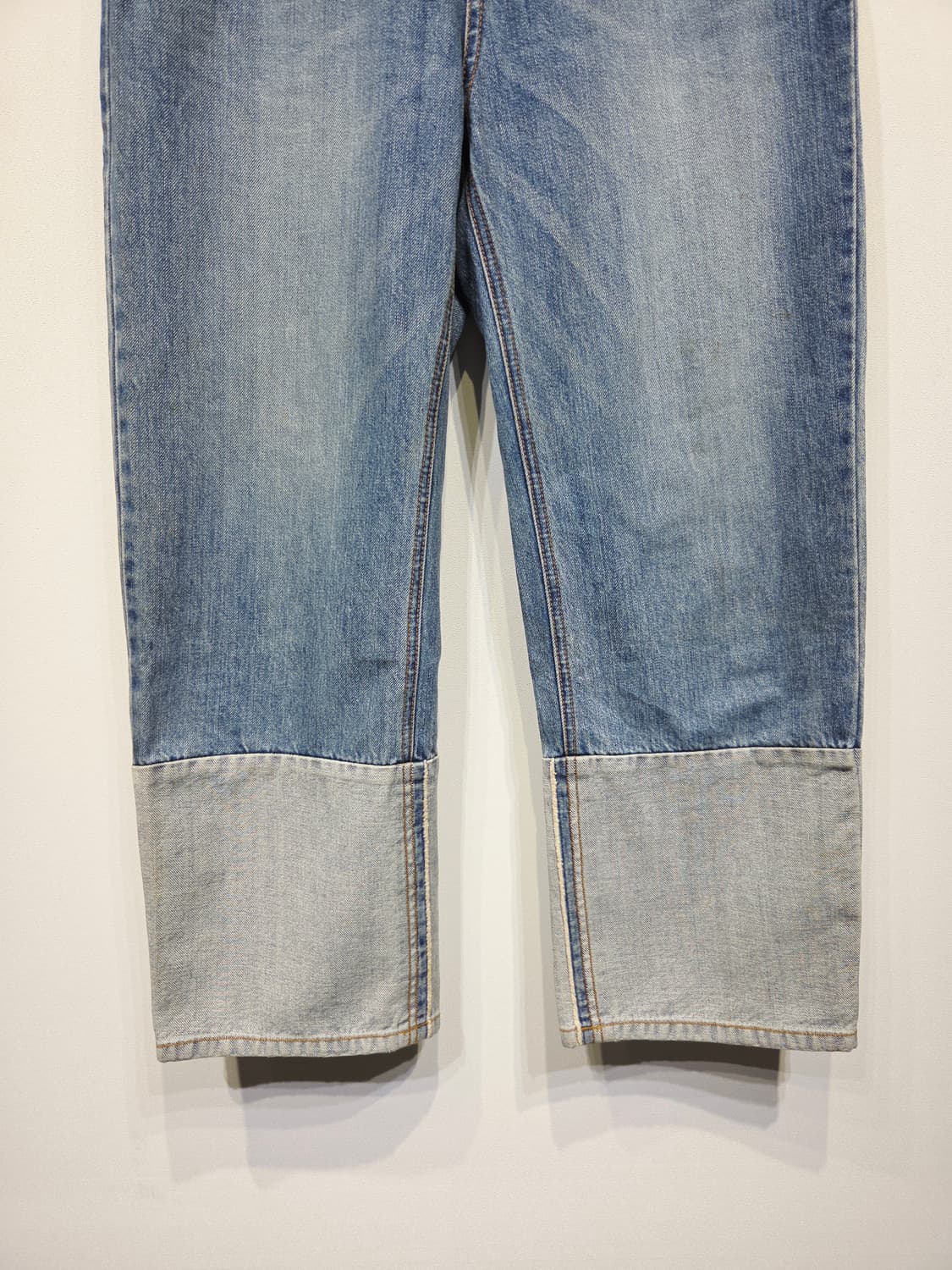 SYSTEM 시스템 O링 지퍼 밑단 배색 데님 팬츠 상품이미지4