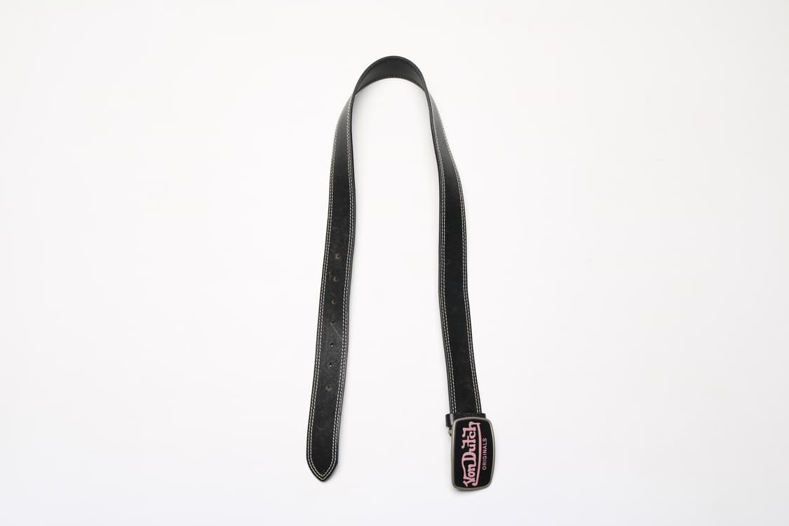 [32~38인치] 00's 본더치 화이트 스티치 소가죽 벨트 상품이미지3