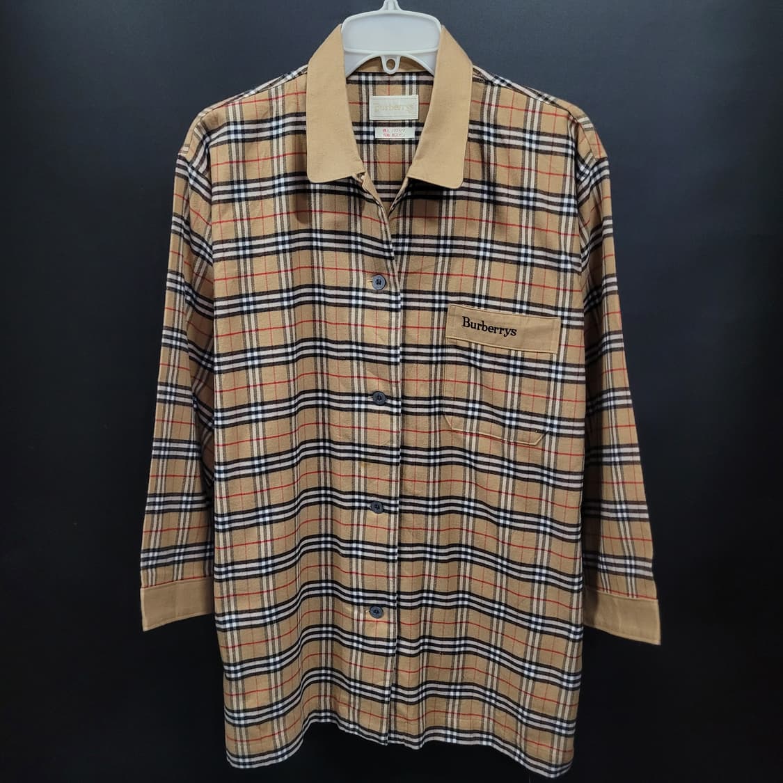 Burberry 버버리 노바체크 포켓 자수로고 빈티지 오버핏 셔츠 상품이미지1