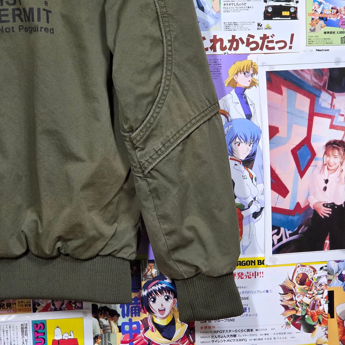 빈티지 밀리터리 절개 항공 자켓 상품이미지7