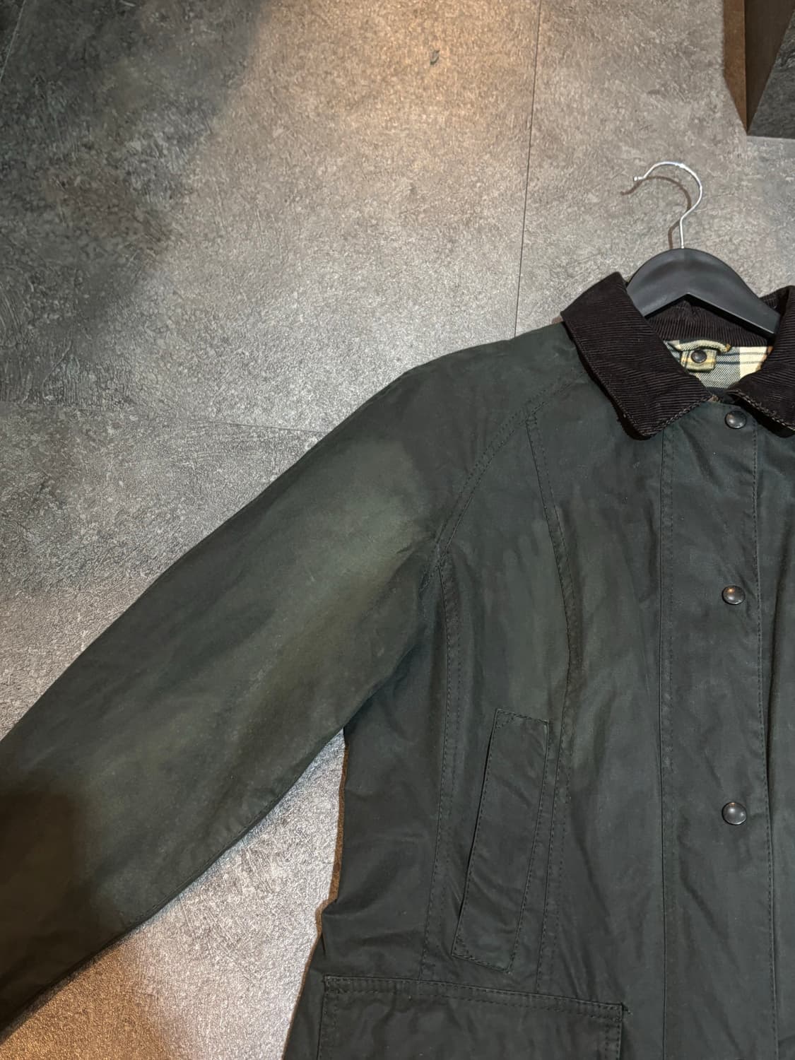 바버 여성 비드넬 왁스 자켓 UK10사이즈 상품이미지5