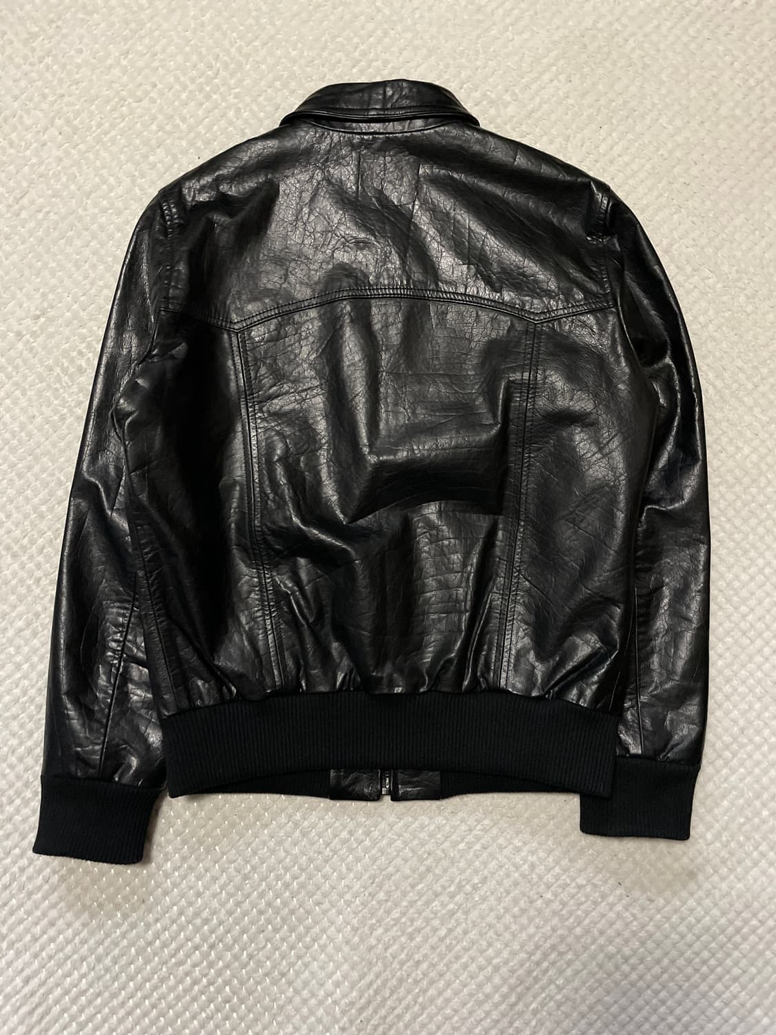 ZARA 자라 웨스턴 무드 카우하이드 버팔로 소가죽 레더 자켓 상품이미지3