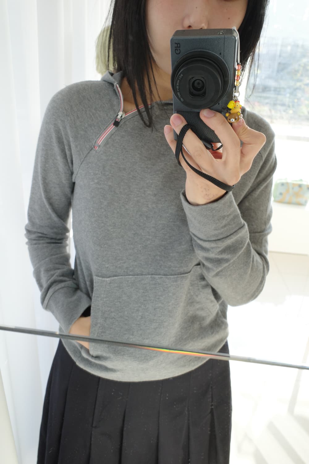 Asymmetric zipper hoodie  상품이미지4