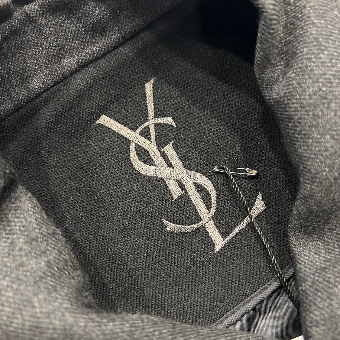 [105] 입생로랑 차콜 그레이 블루종 자켓 상품이미지4