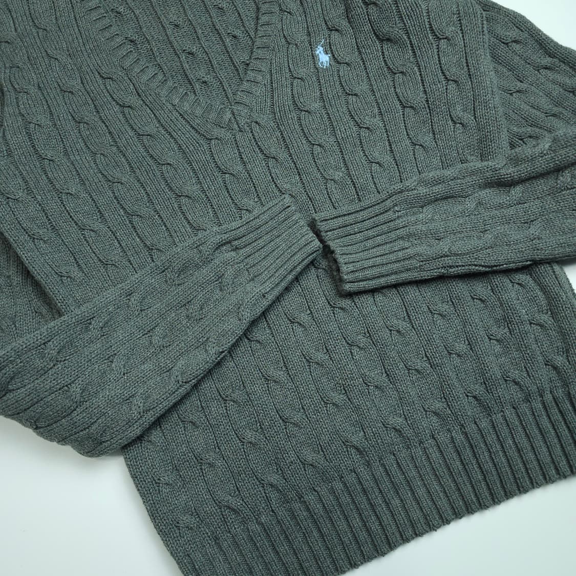 [택포]폴로 케이블 브이넥 니트 M 상품이미지7