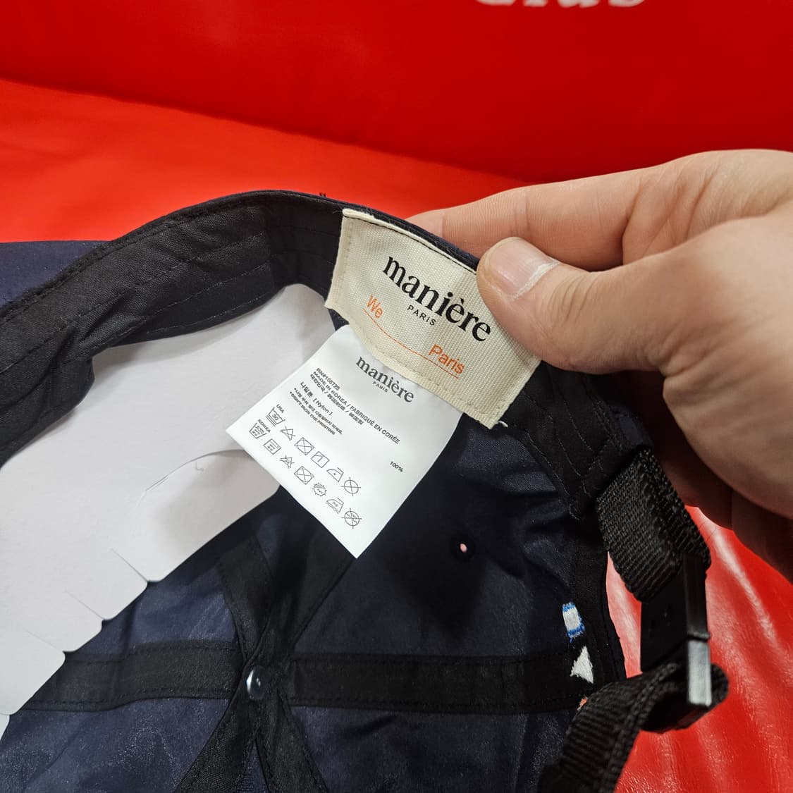 (새상품) Maniere in Paris 나일론 시그니쳐 로고 캠프캡 상품이미지5