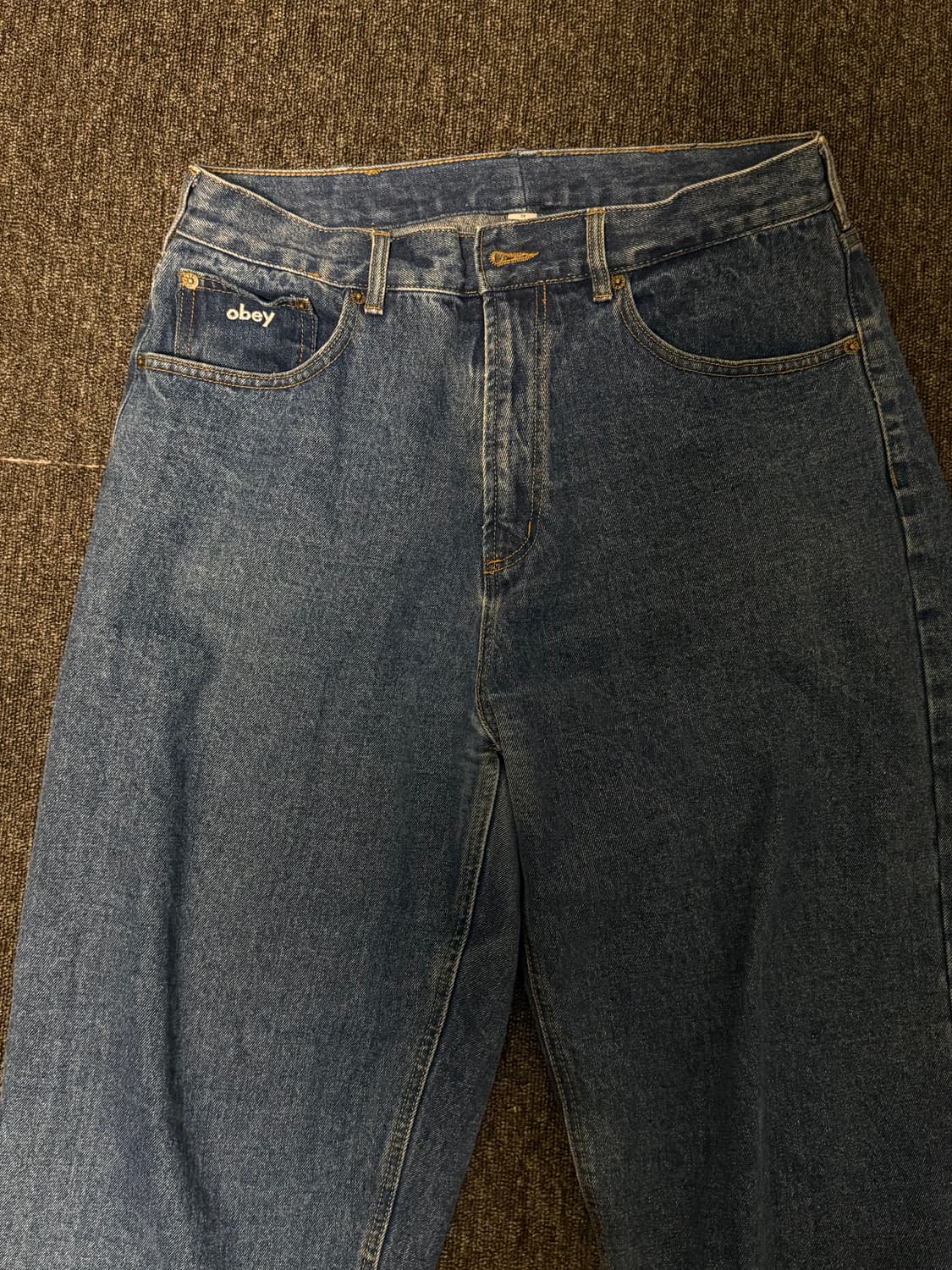 [34] 오베이 중청 데님 배기핏 상품이미지1