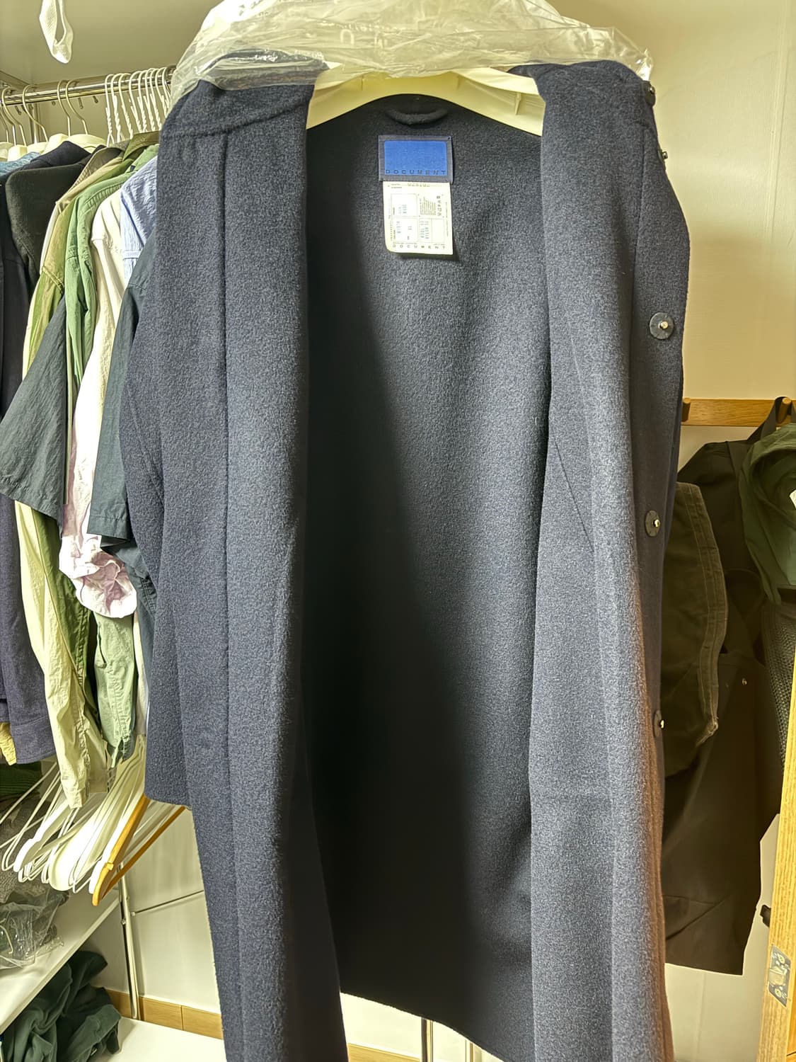 도큐먼트 핸드메이드 네이비 후드코트XL 상품이미지3