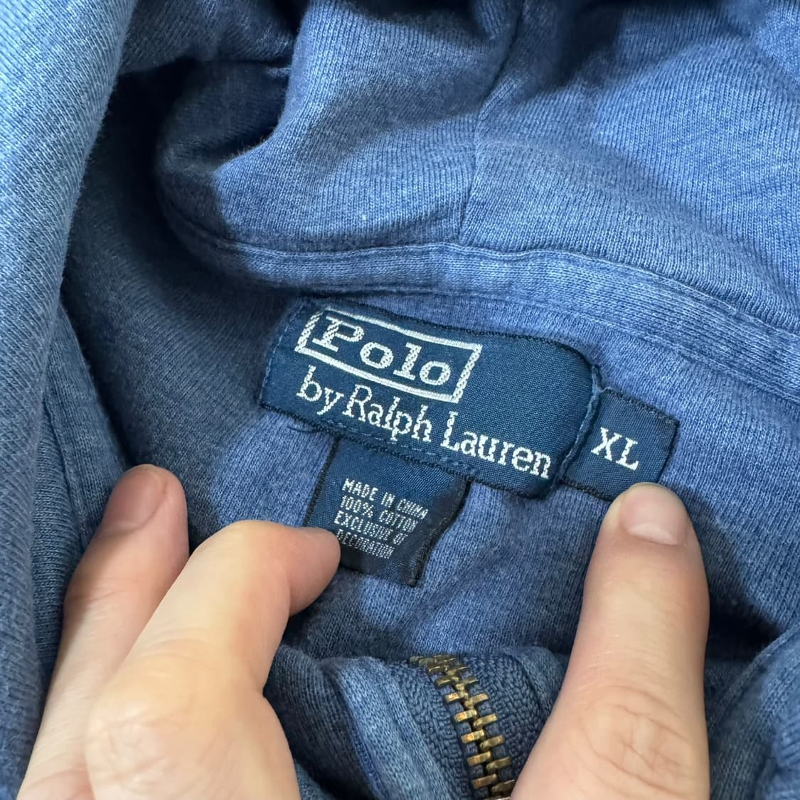 폴로 랄프로렌 코발트 블루 후드집업 상품이미지4