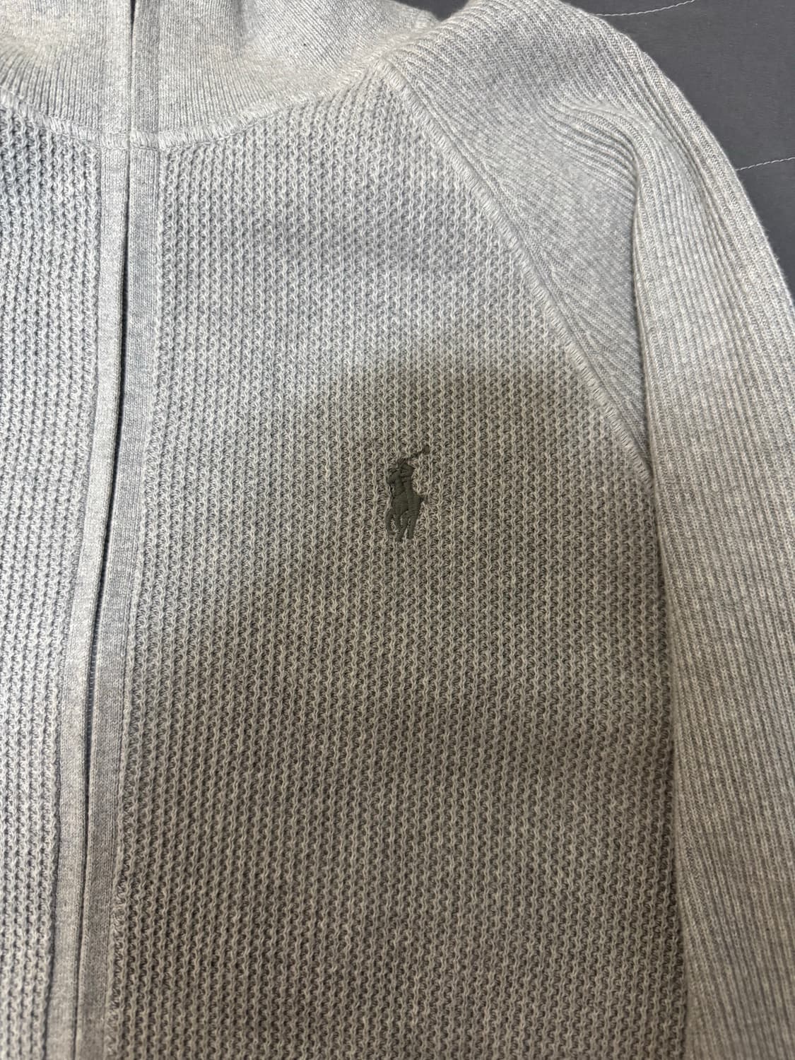 폴로 풀지퍼 코튼 스웨터 그레이 s 상품이미지4