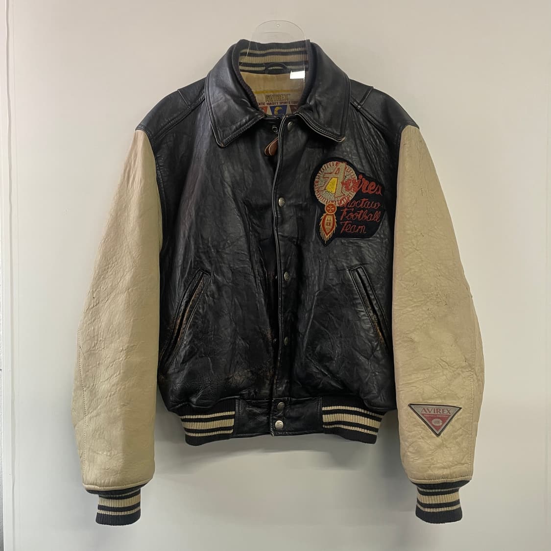 90s 아비렉스 가죽 바시티자켓 상품이미지4