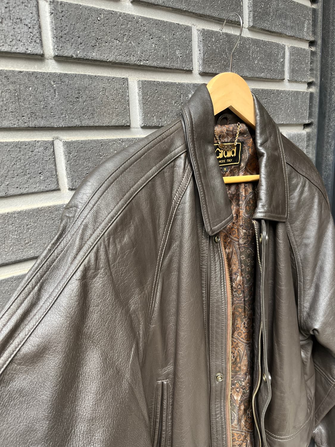 90s Genuine lambskin 천연 양가죽 카코트 다크브라운 상품이미지5