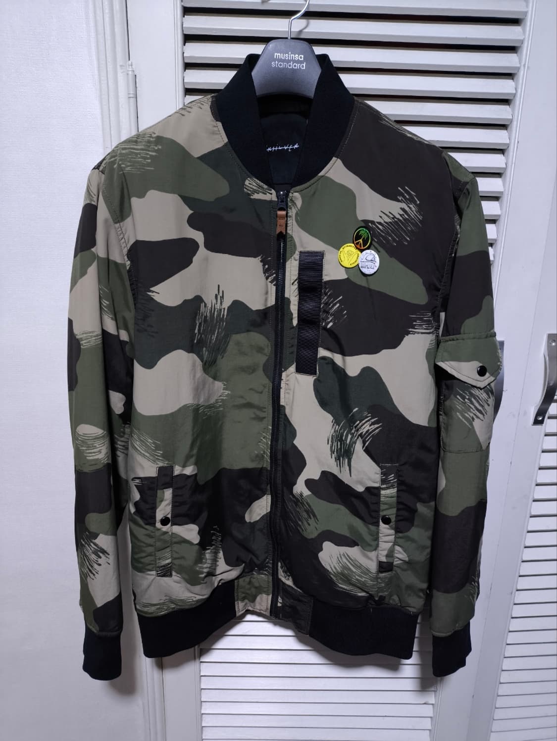 오버핏M 퀵실버 카모플라쥬 봄버자켓 상품이미지1